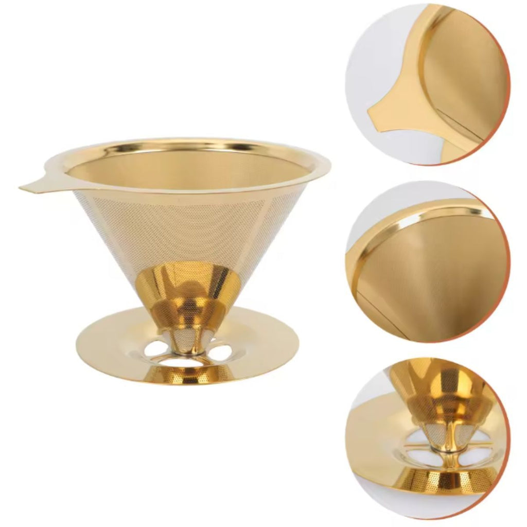 Filtro de Café Coador Inox Reutilizável Pour Over Grande - IBA00003/XDXLH22
