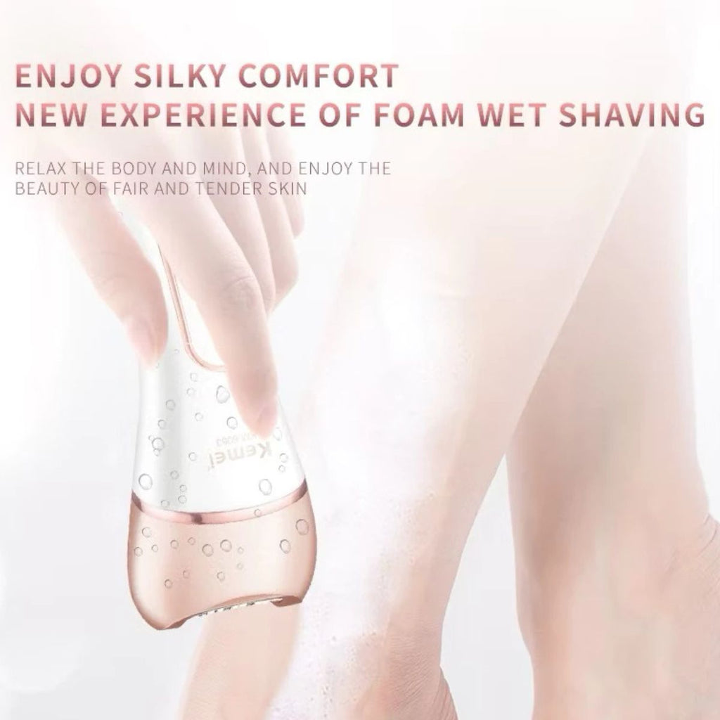 Depilador Elétrico Kemei KM-6053 Bivolt e À Prova D’Água