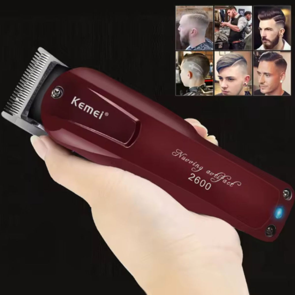 Máquina de Cortar Kemei KM-2600 Profissional Bivolt e USB