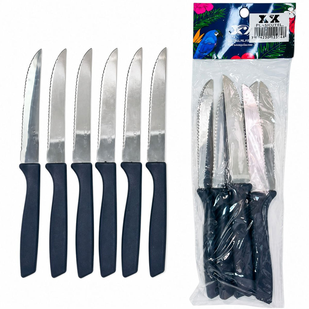 Faca de Mesa Serrilhada com Cabo De Plástico - 504-2226
