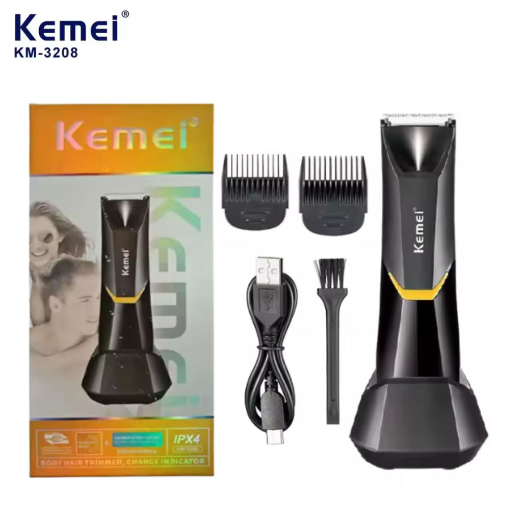Aparador de Pelos Kemei KM-3208 à prova d'água USB sem fio
