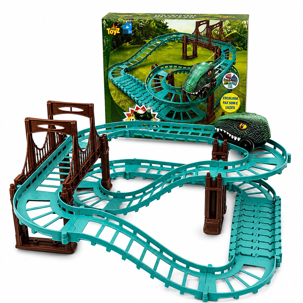 Pista Dinossauro Flexível com Carrinho e Acessórios Divertidos - A203925