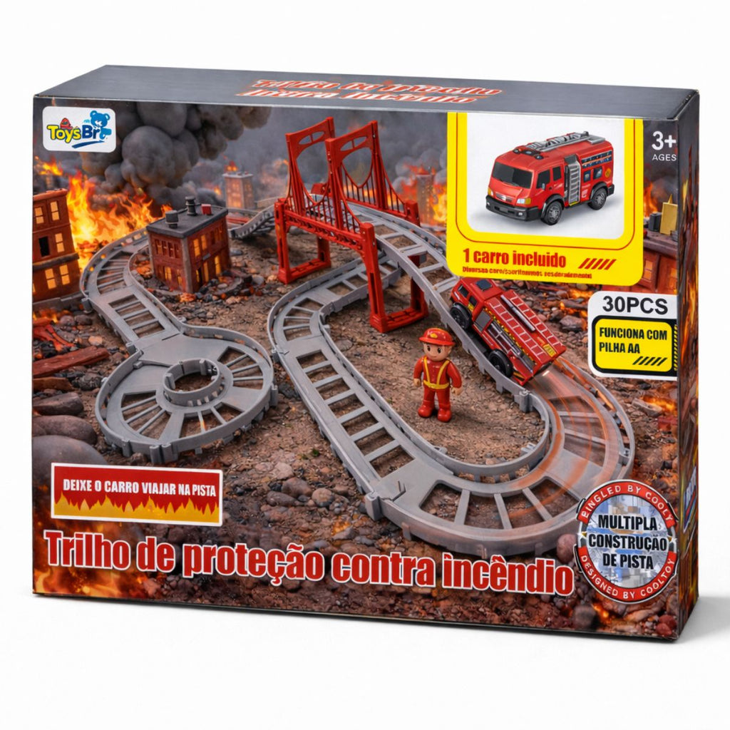 Trilho de Proteção Contra Incêndio 30 Peças Infantil - A387204
