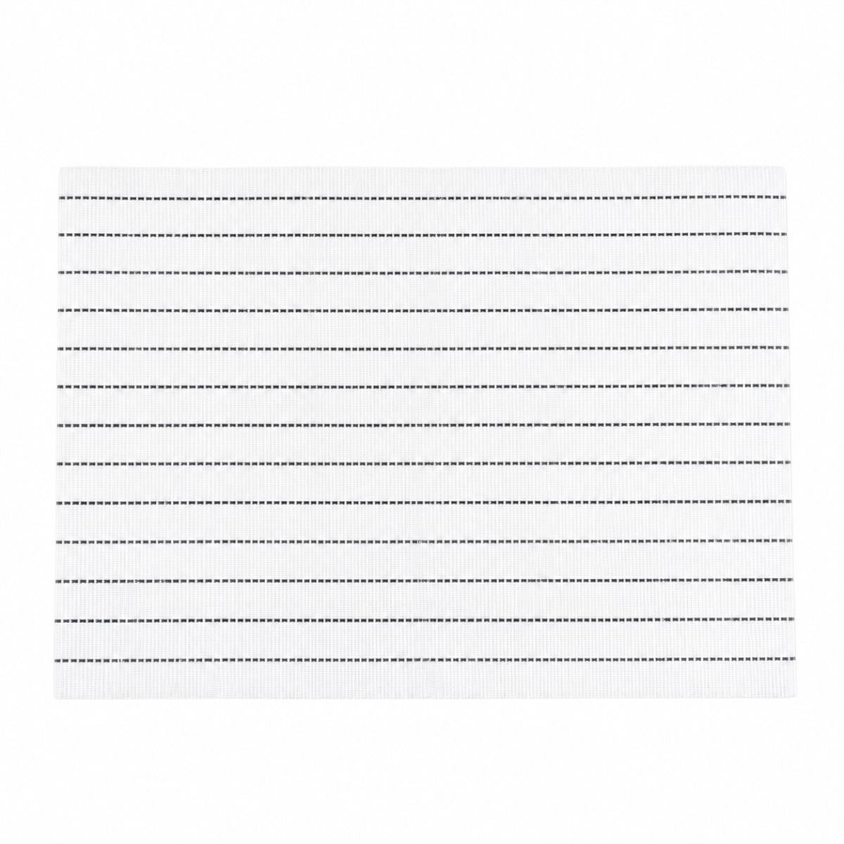 Jogo Americano Retangular Branco com Listra Cinza - AJ-002
