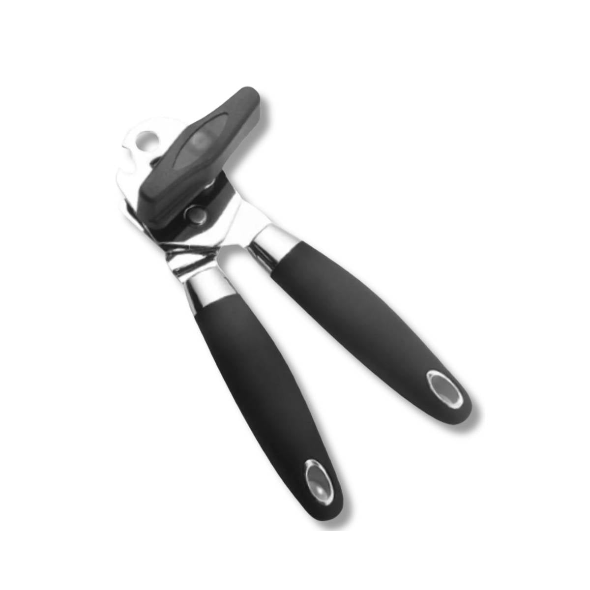 Abridor de Latas com Manivela Profissional de Inox Cabo Preto - IUD00001