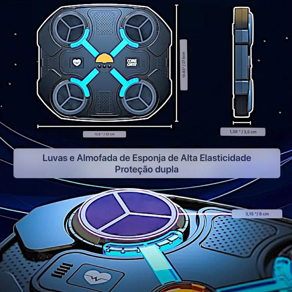 Alvo de Boxe Musical com Bluetooth – Treino Interativo - SKU0004