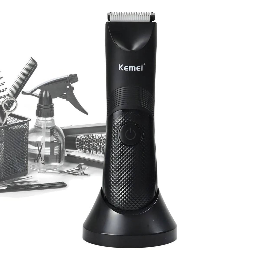 Aparador De Pelo Para Corpo E Rosto Kemei KM-1838 USB Lavável - SMJ-KM-1838