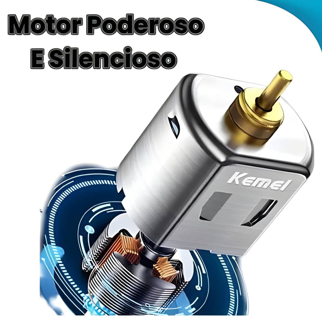 Aparador Elétrico Kemei KM-2299 para Cabelo e Barba Sem Fio