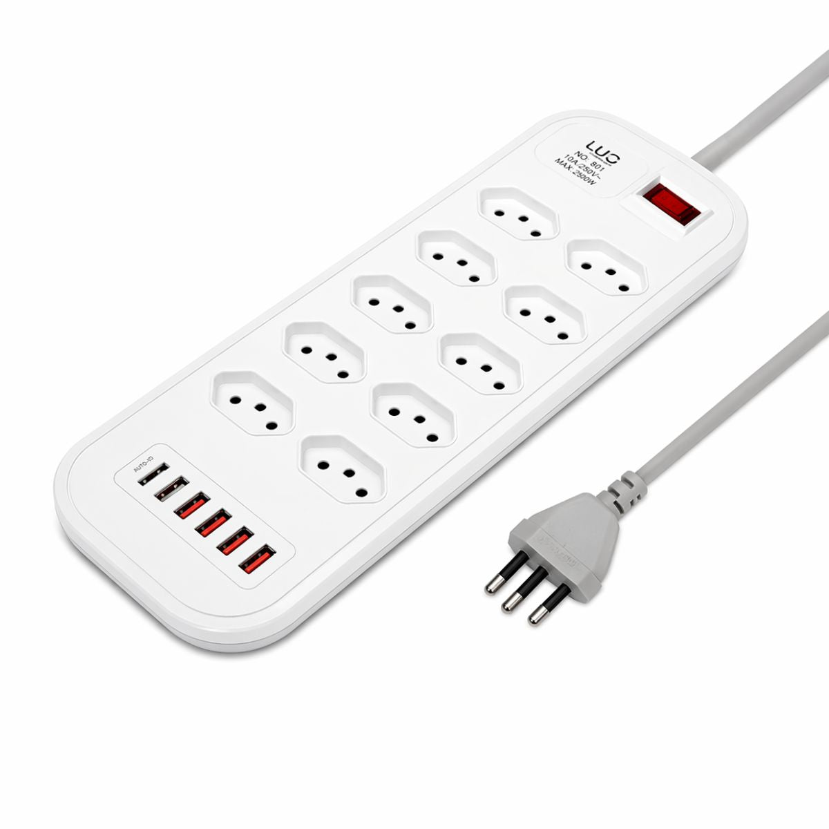 Extensão Elétrica 10m com Tomadas e USB - BZ-F015PD2
