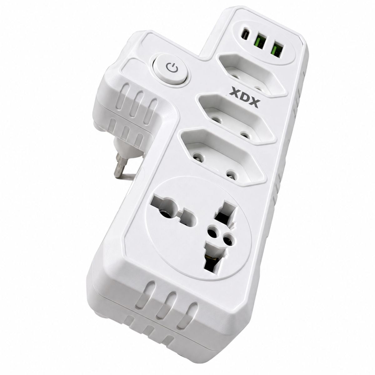Adaptador de Tomada Branco XDX com USB e Múltiplas Entradas - BZ-T103PD-Branco
