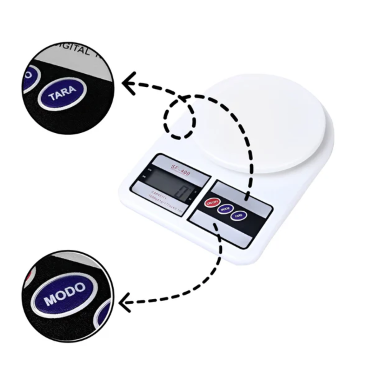 Balança Digital Cozinha Pilhas AA 10kg - CEA001