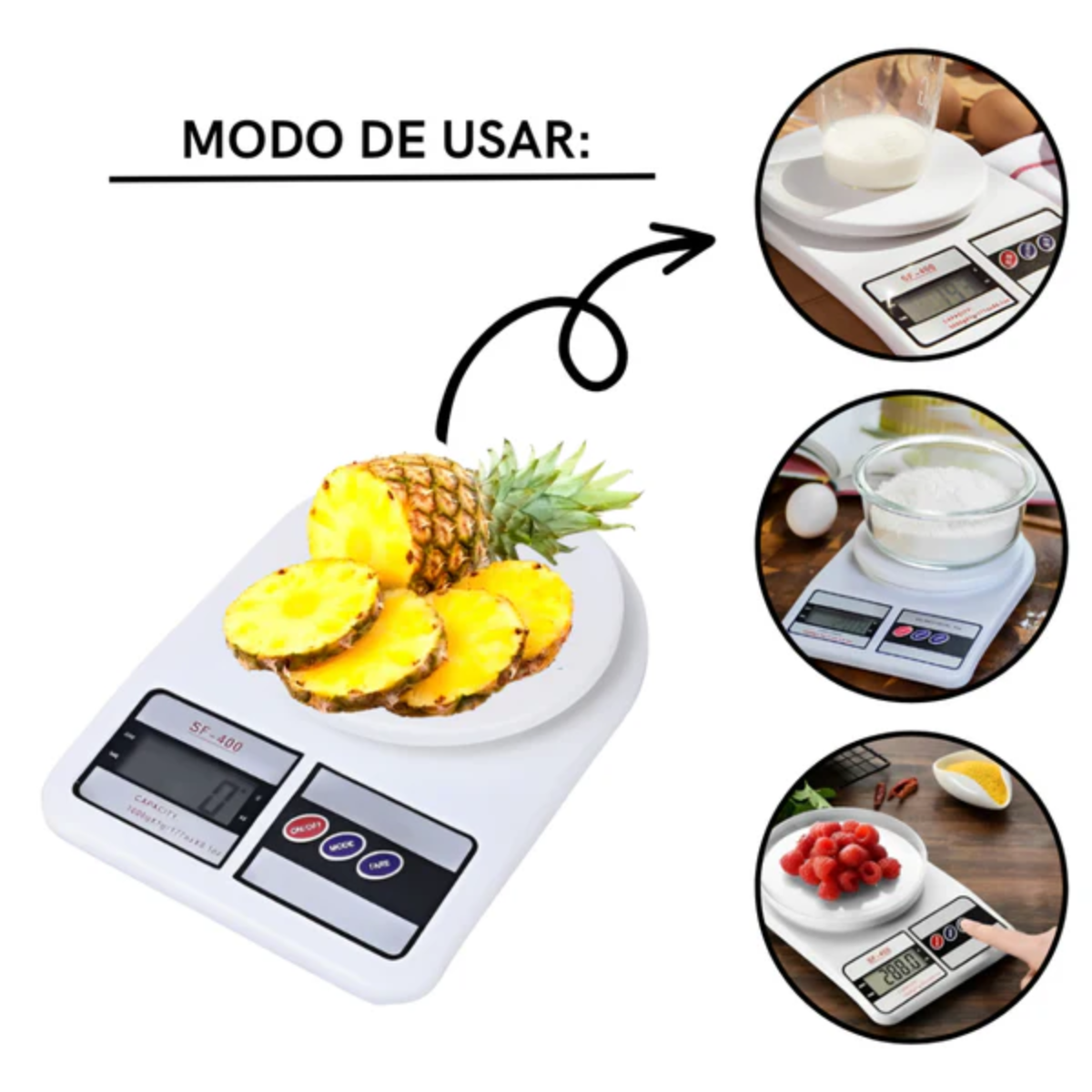 Balança Digital Cozinha Pilhas AA 10kg - CEA001