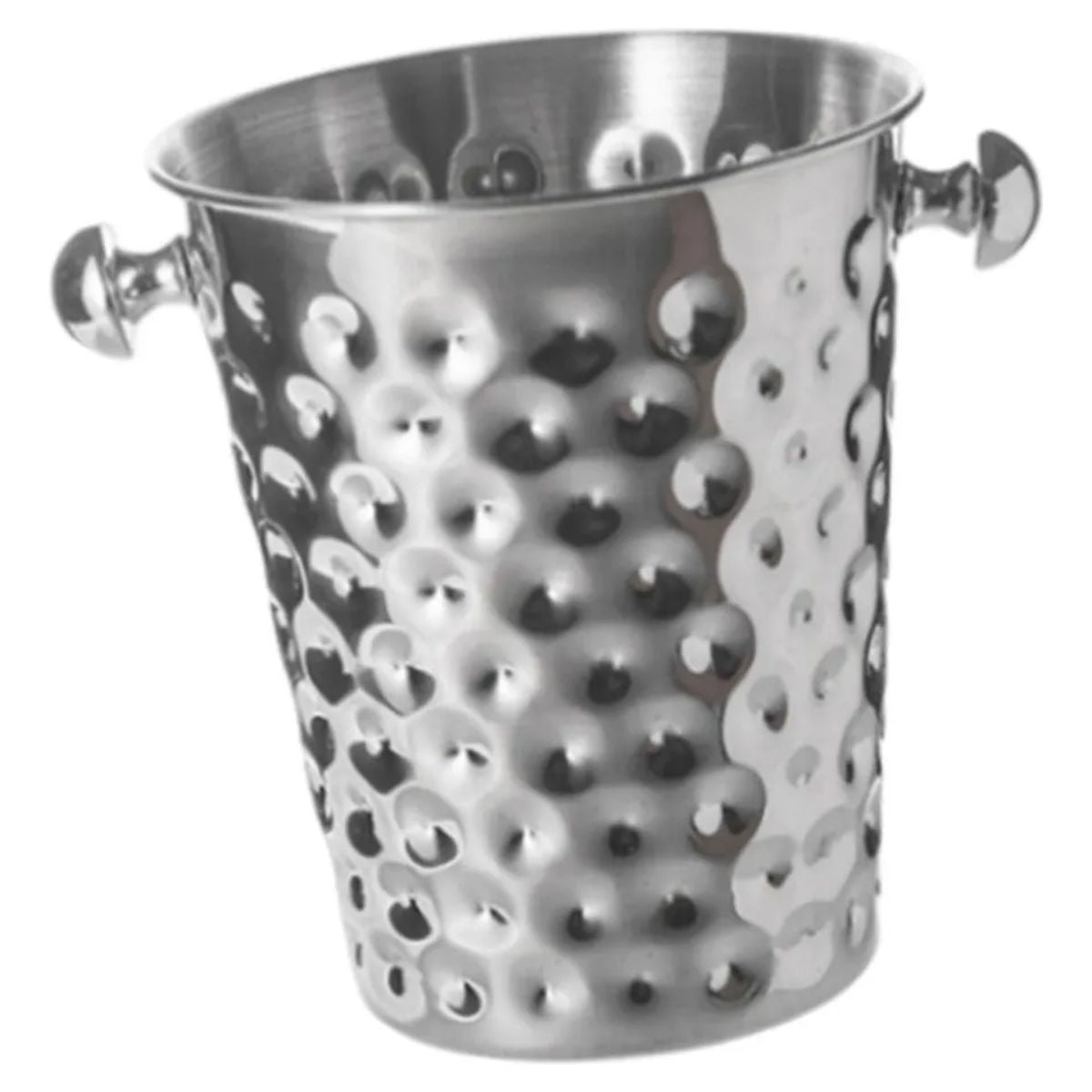 Balde de Gelo Grande em Aço Inox Martelado Premium - XDX-98206