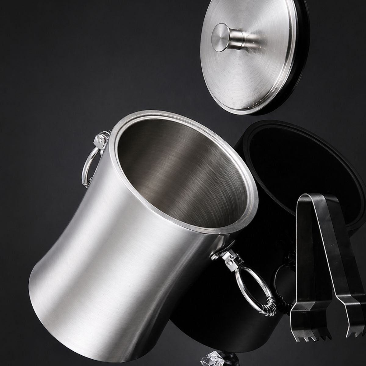 Balde de Gelo em Aço Inox 1 Litro Elegante e Resistente - XDX-56009
