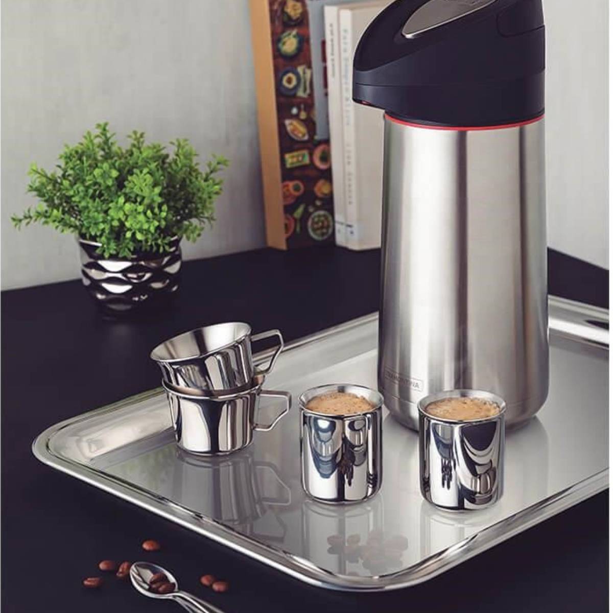 Bandeja Retangular LIsa em Aço Inox - XDX-716-0303