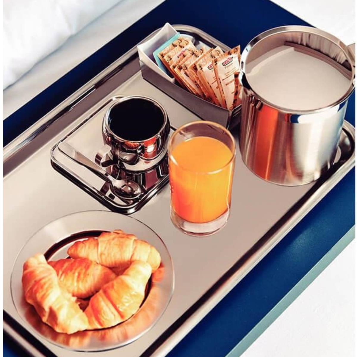 Bandeja Retangular LIsa em Aço Inox - XDX-716-0303