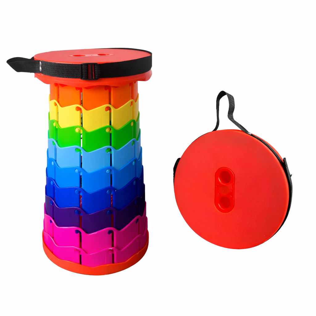 Banqueta Retrátil Portátil Ajustável – Colorida - LH8248