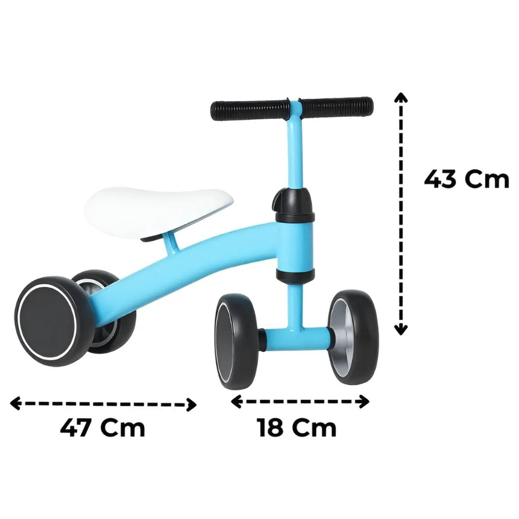Bicicleta De Equilíbrio 4 Rodas Bebê Sem Pedal - TW889-1