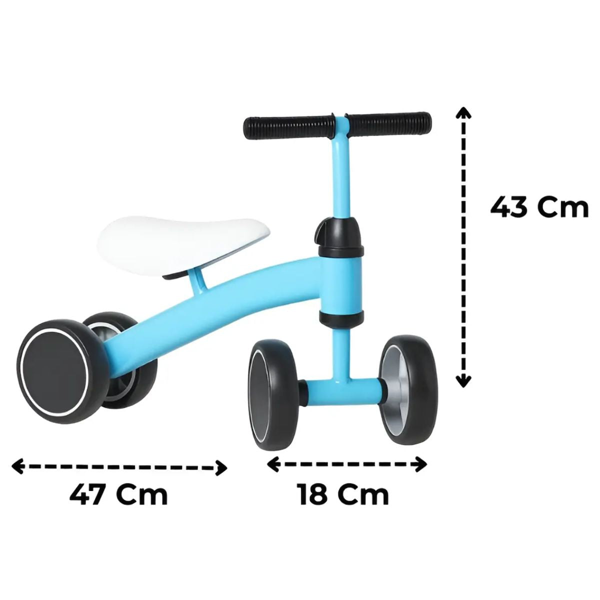 Bicicleta De Equilíbrio 4 Rodas Bebê Sem Pedal - TW889-1