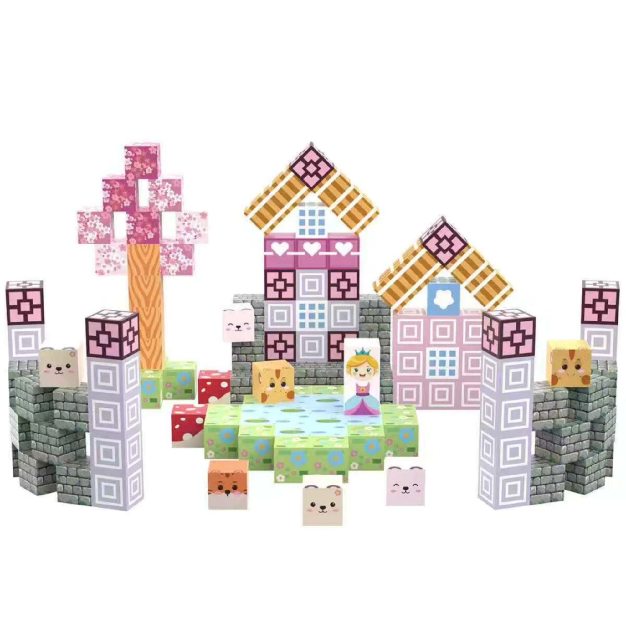 Blocos Magnéticos Cubos de Construção 96 peças – Brinquedo Educativo -  TW883-096B