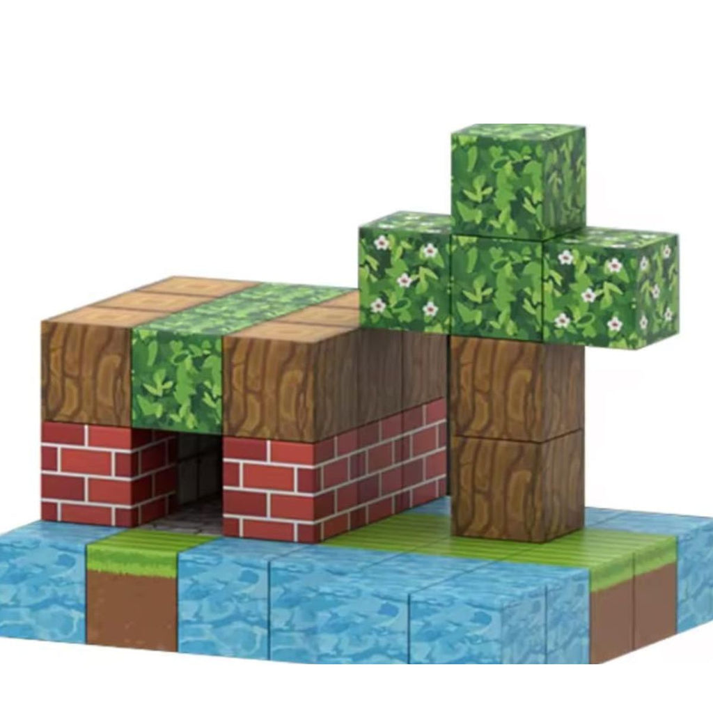 Blocos Magnéticos Minecraft 20 Peças Criativos Infantil- TW883-020