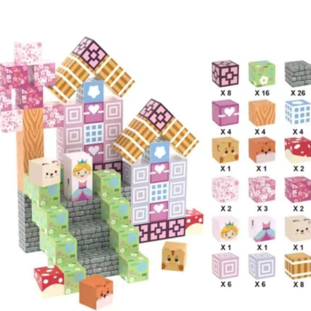 Blocos Magnéticos Cubos de Construção 80 peças – Brinquedo Educativo - TW883-12