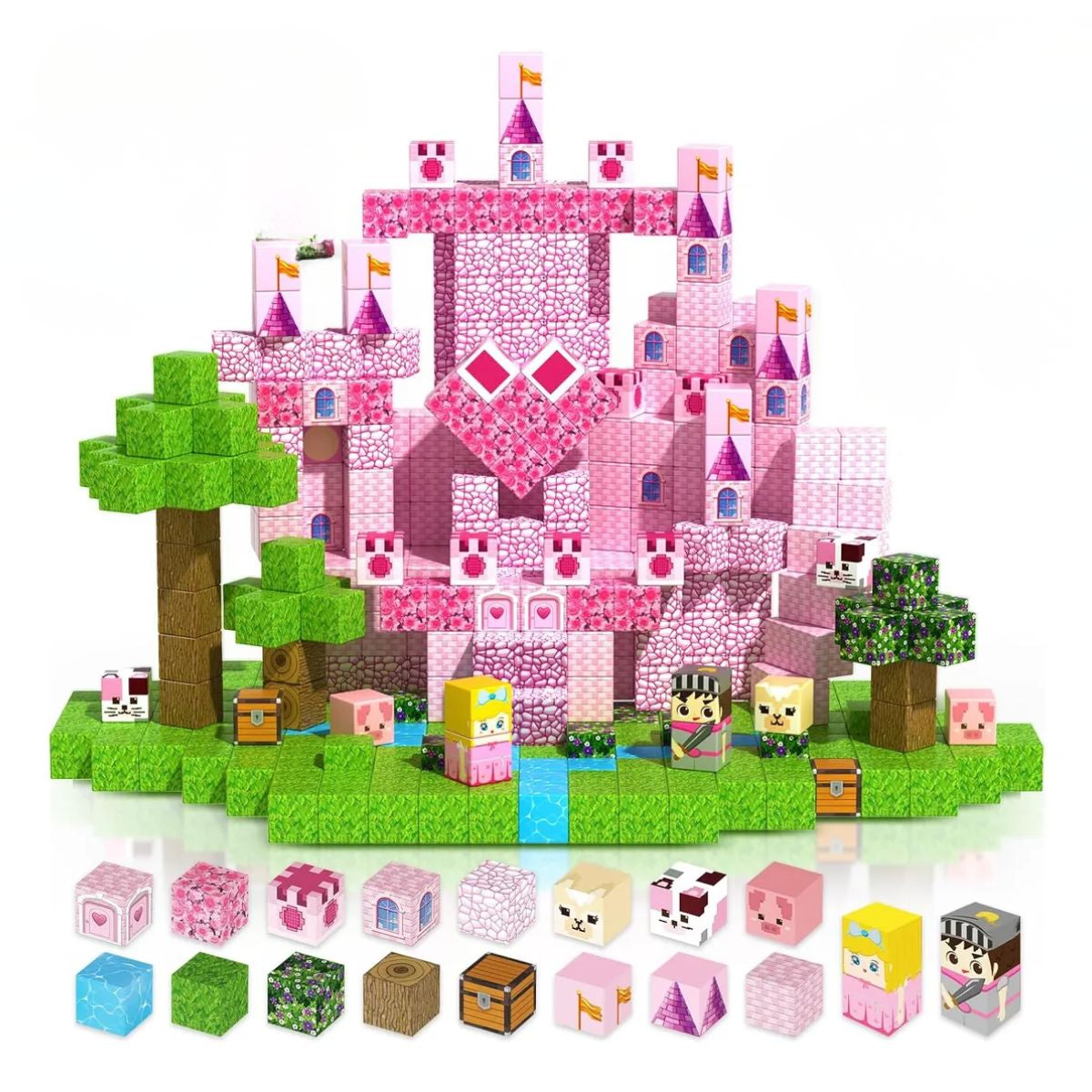 Blocos Magnéticos Cubos de Construção 80 peças – Brinquedo Educativo - TW883-12