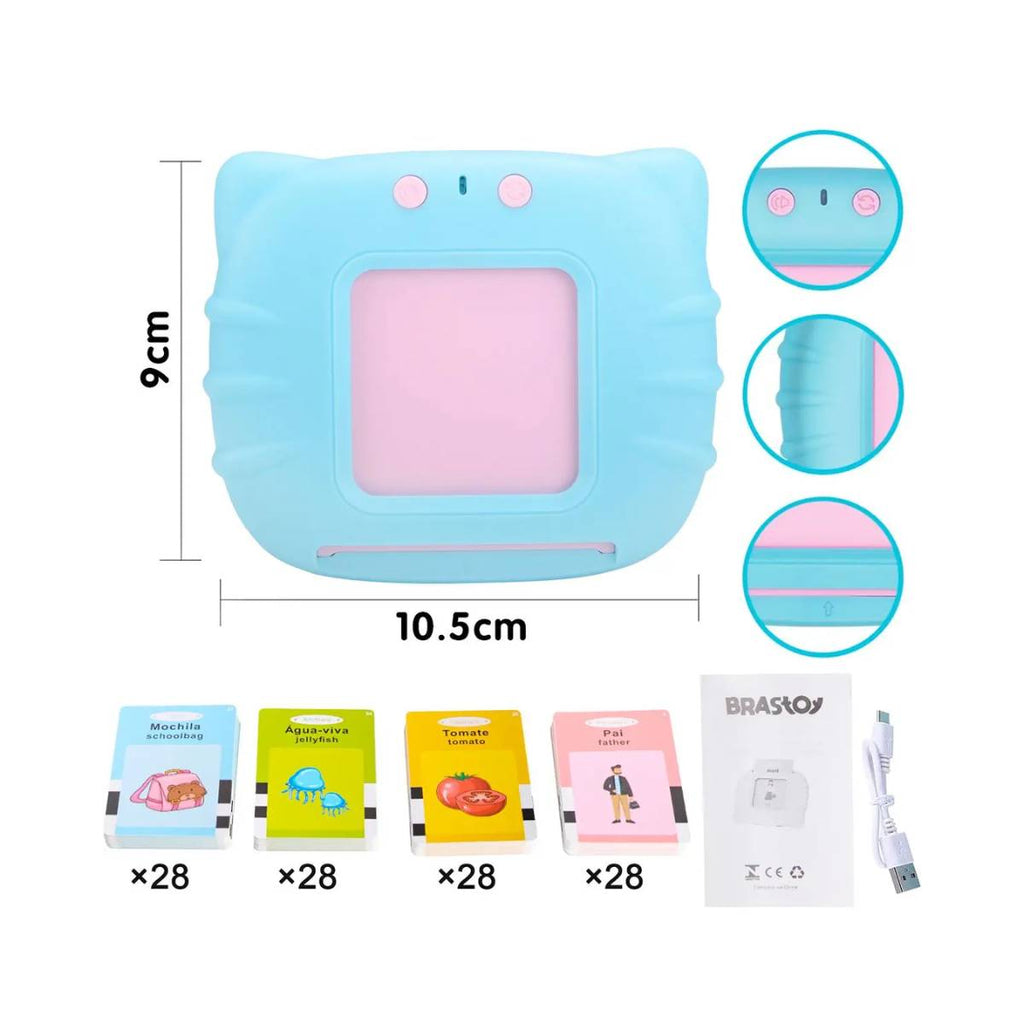 Brinquedo Alfabetização Cardkids 224 Inglês e Português - EM-1112A