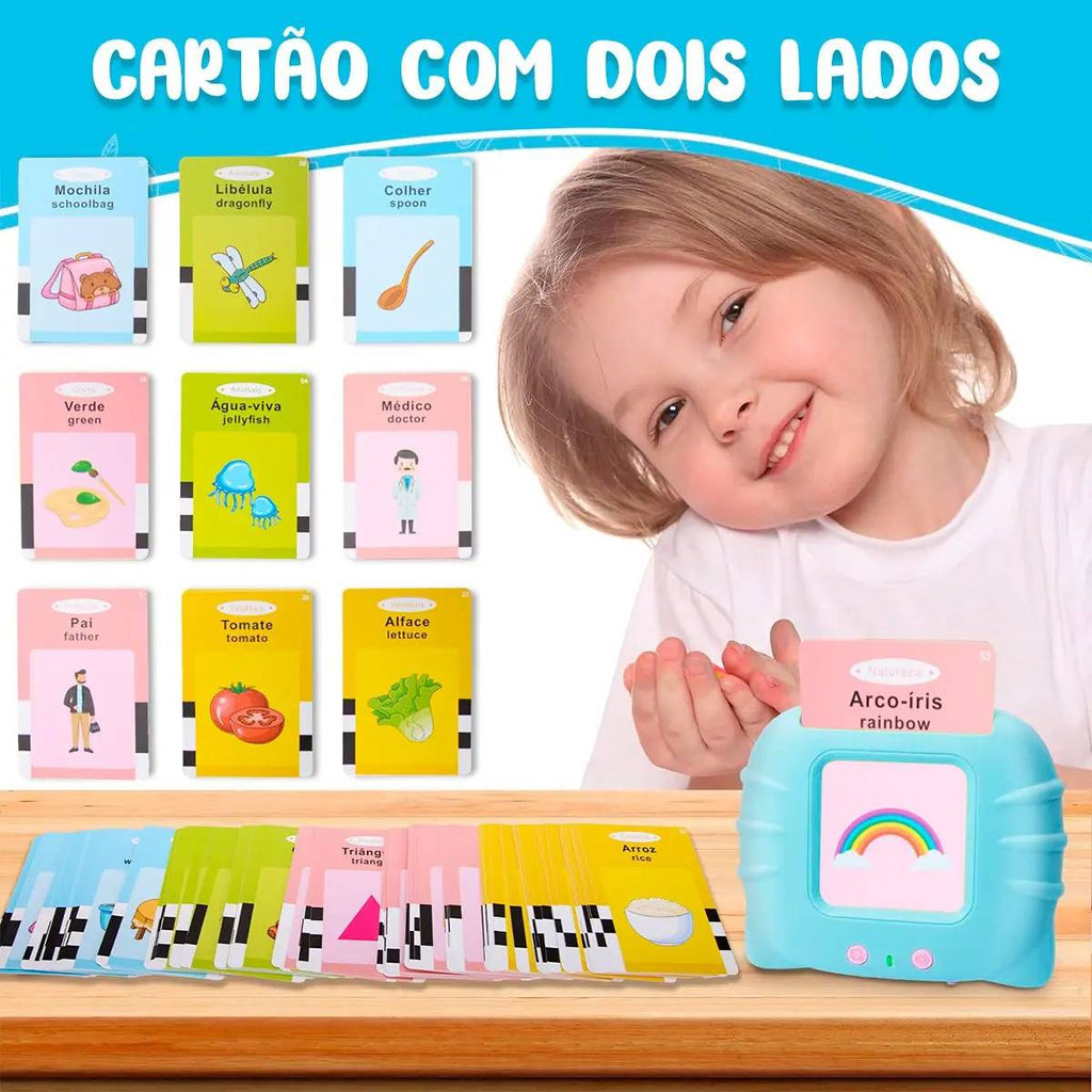 Brinquedo Alfabetização Cardkids 224 Inglês e Português - EM-1112A