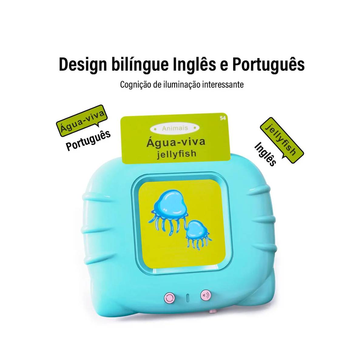 Brinquedo Alfabetização Cardkids 224 Inglês e Português - EM-1112A