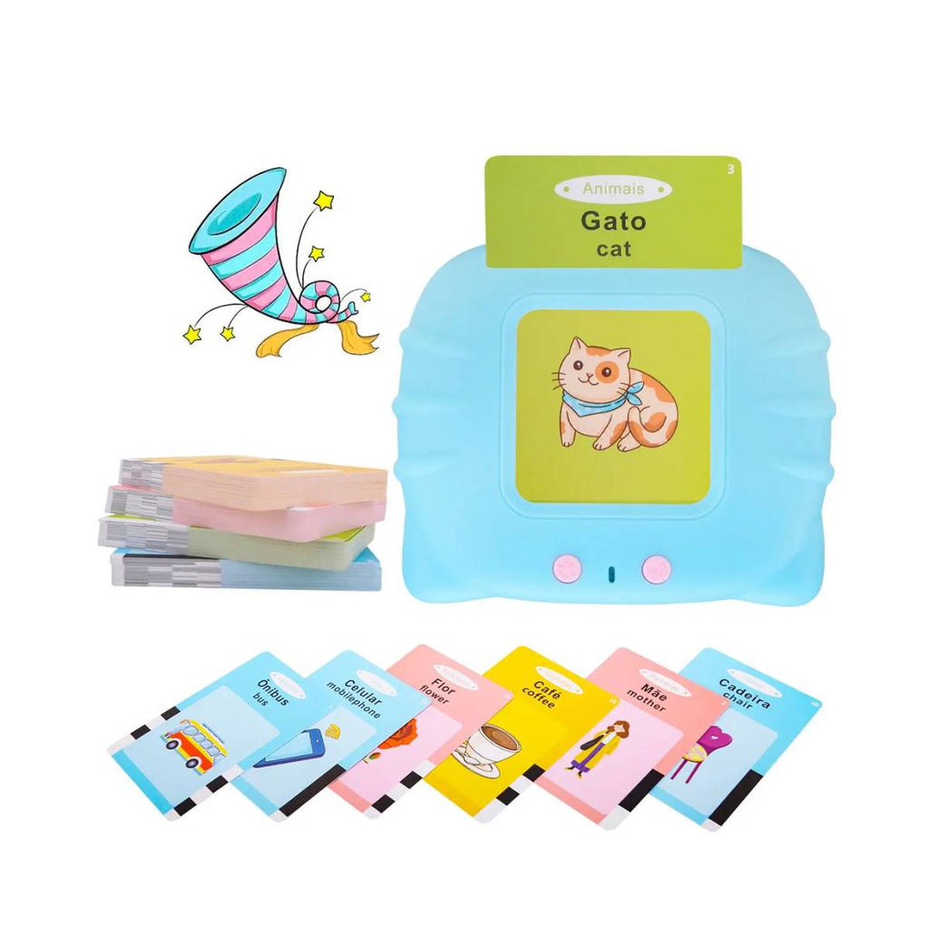 Brinquedo Alfabetização Cardkids 224 Inglês e Português - EM-1112A