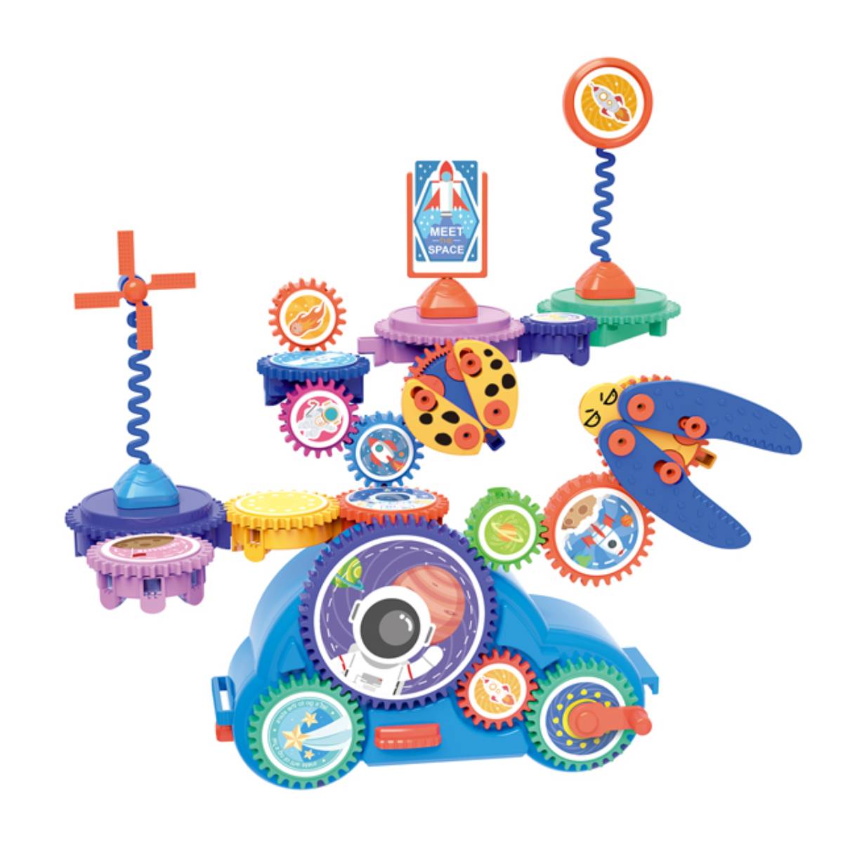 Brinquedo Montagem Com 20 Engrenagens Carro Elétrico Grande - JXT-88905