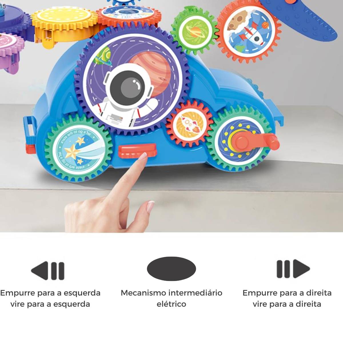 Brinquedo Montagem Com 20 Engrenagens Carro Elétrico Grande - JXT-88905