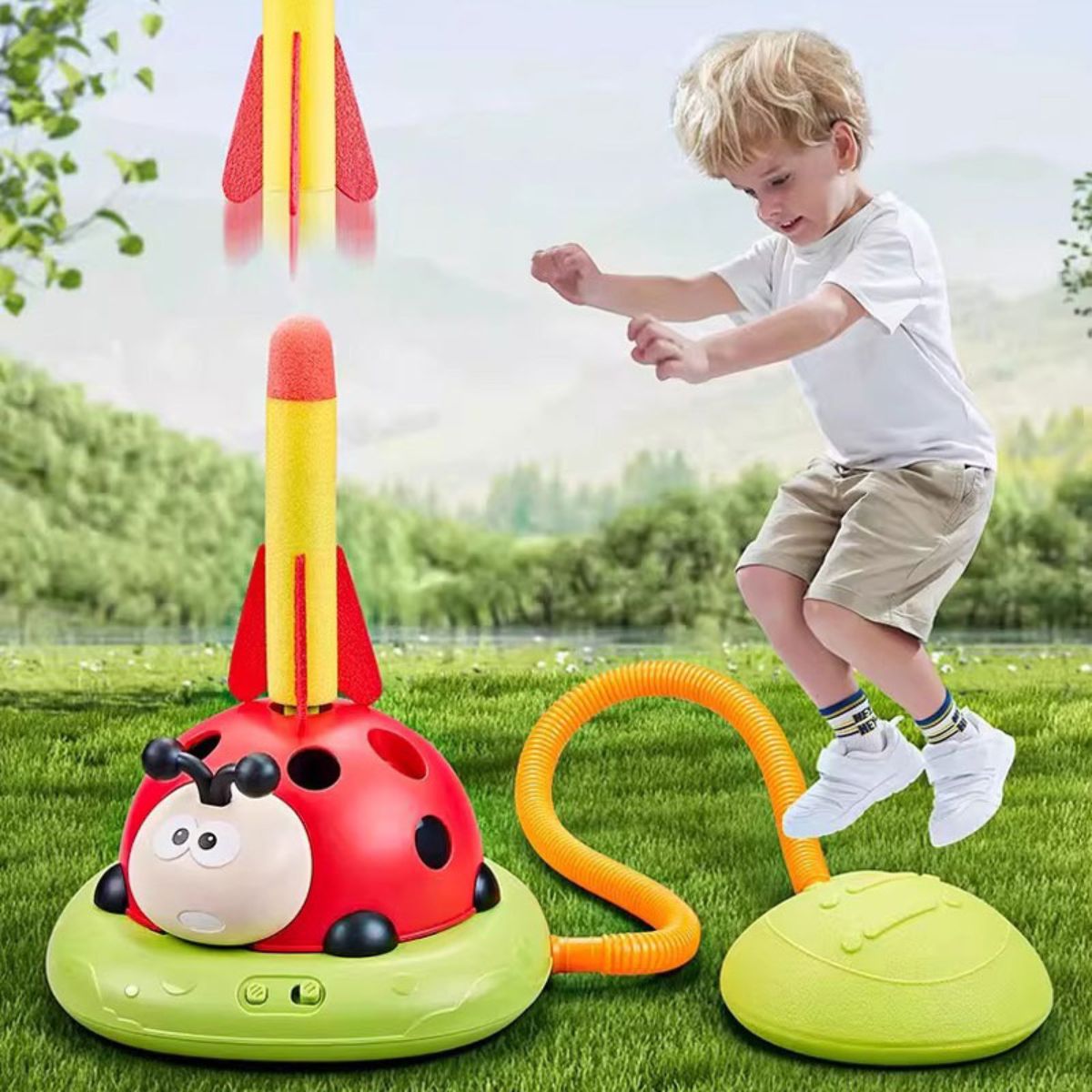 Brinquedo Infantil Educativo Joaninha 3 Em 1 Jogo Acerta Argola  - TW884-1