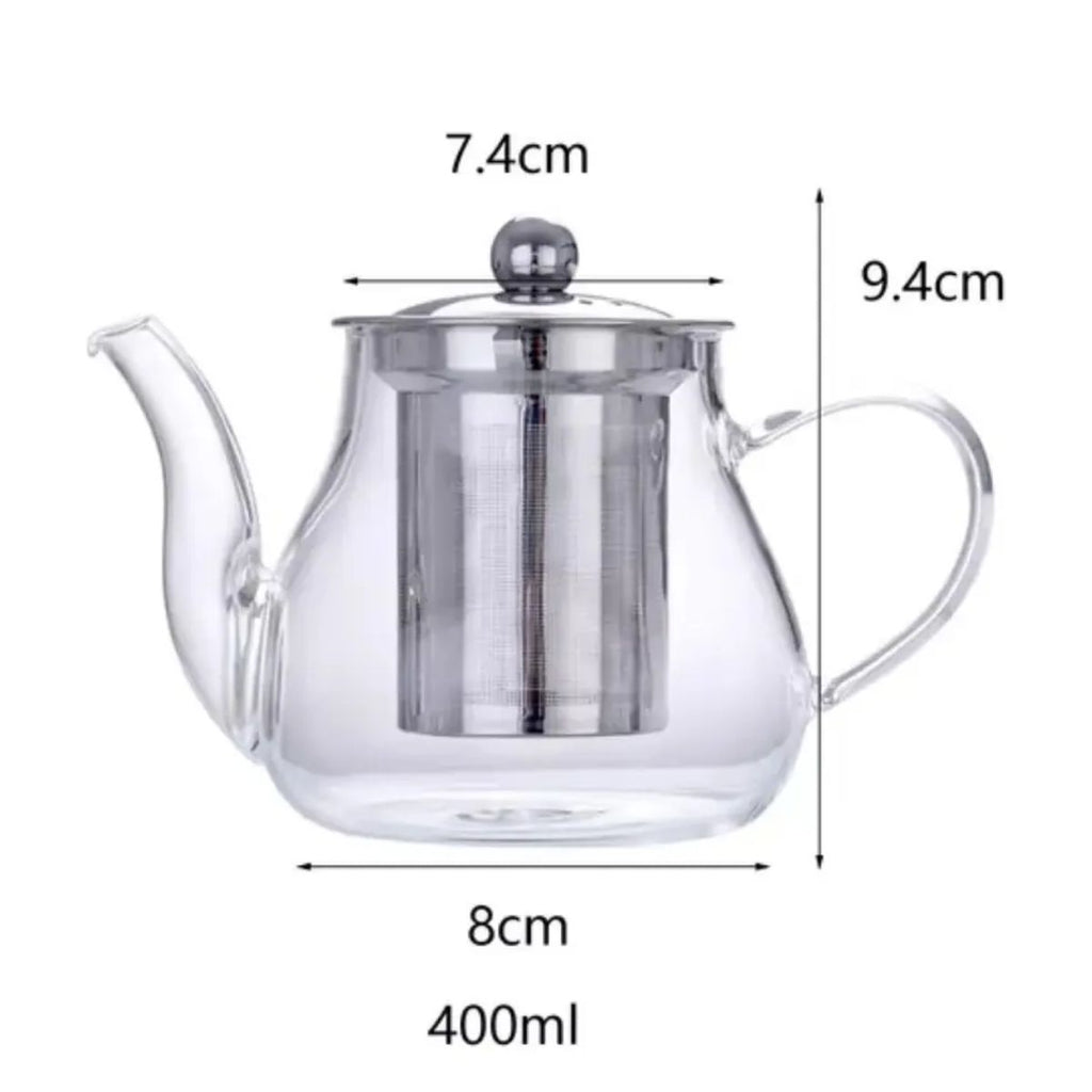 Bule para Chá em Vidro com Filtro de Aço Inox – Design Elegante e Funcional - XDX-823-2