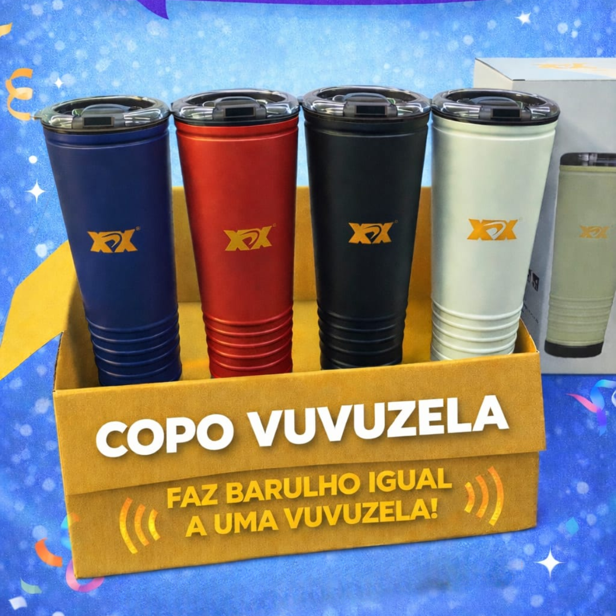 Copo Térmico Bugio 750ml com Som Tipo Vuvuzela