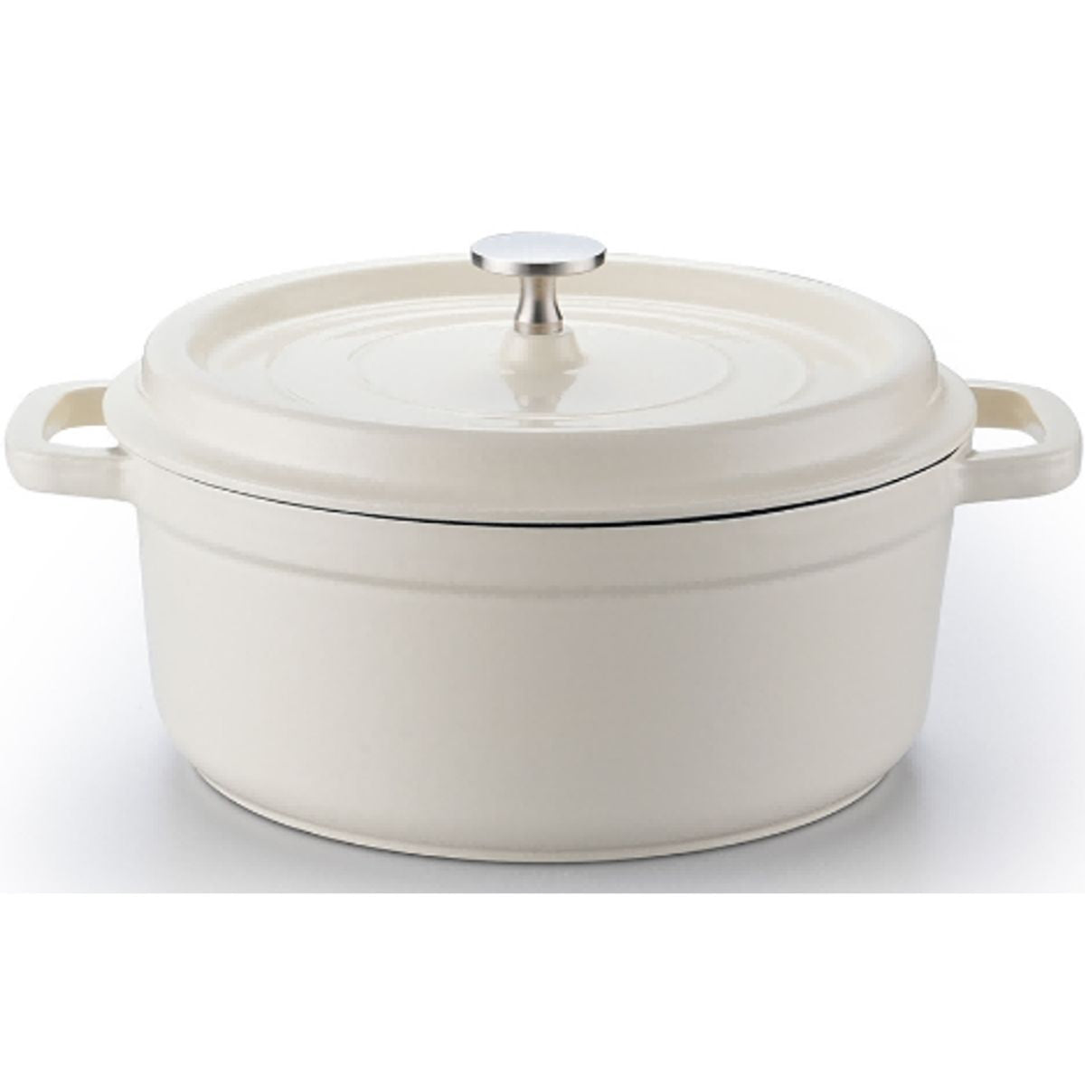 Caçarola de Ferro Fundido Esmaltada Branca - CPN0053
