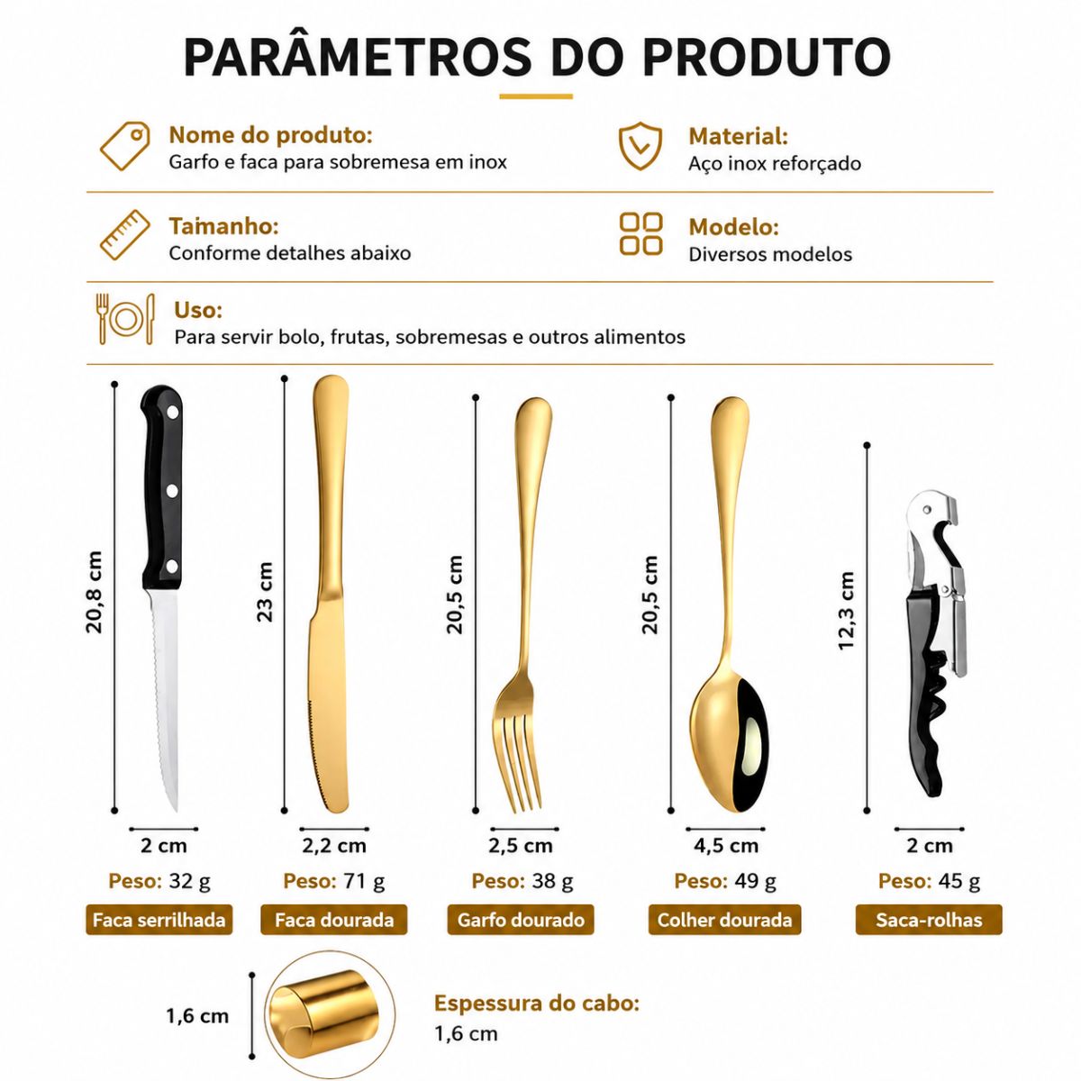 Kit de Talheres 32 Peças - CTL0002