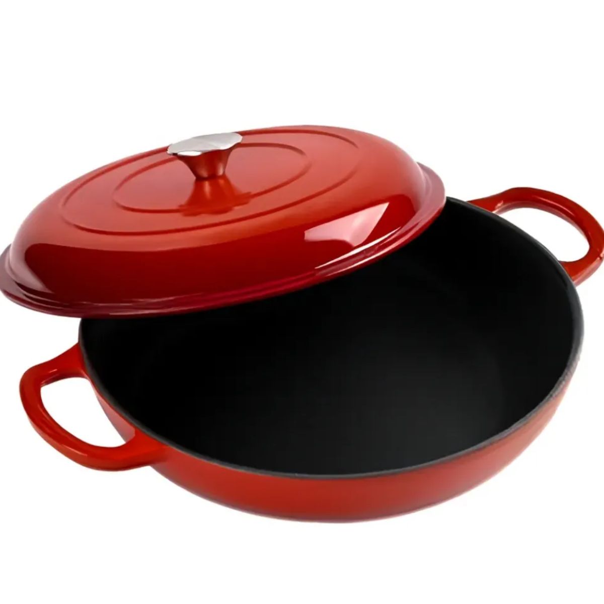 Caçarola de Ferro Fundido Esmaltada Vermelha - CPN0064