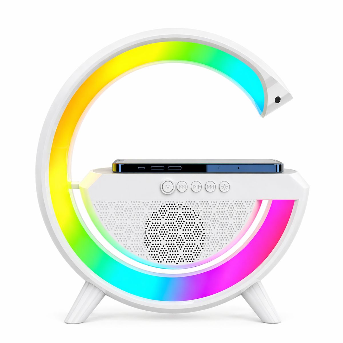Caixa de Som Bluetooth com Luz LED e Suporte para Celular - BT2301
