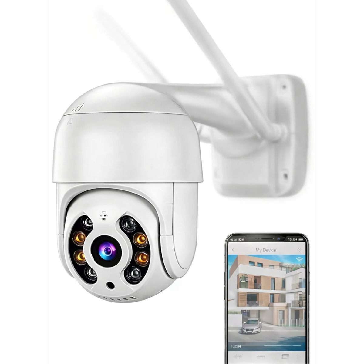 Câmera Externa de Segurança com Wi-fi Giratória 360° Full HD - BO-A8（M1）