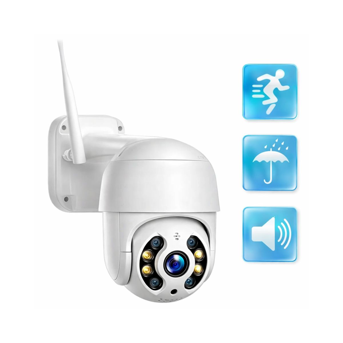 Câmera Externa de Segurança com Wi-fi Giratória 360° Full HD - BO-A8（M1）