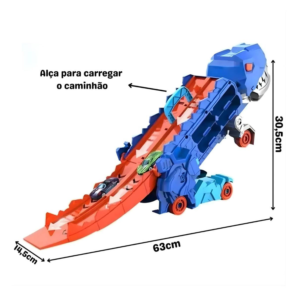 Caminhão T-Rex Pista Maleta Com 4 Carrinhos - TW880-1