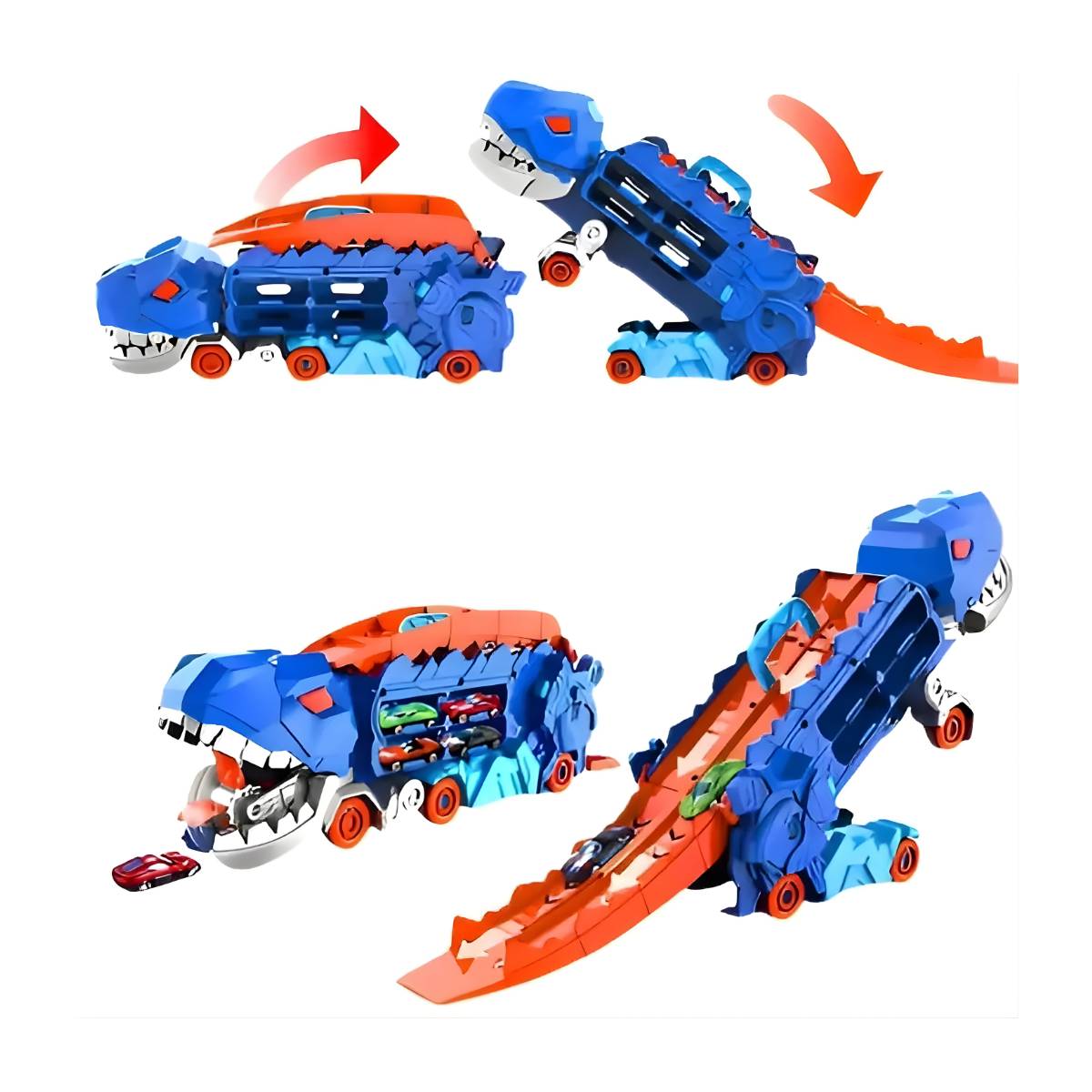 Caminhão T-Rex Pista Maleta Com 4 Carrinhos - TW880-1