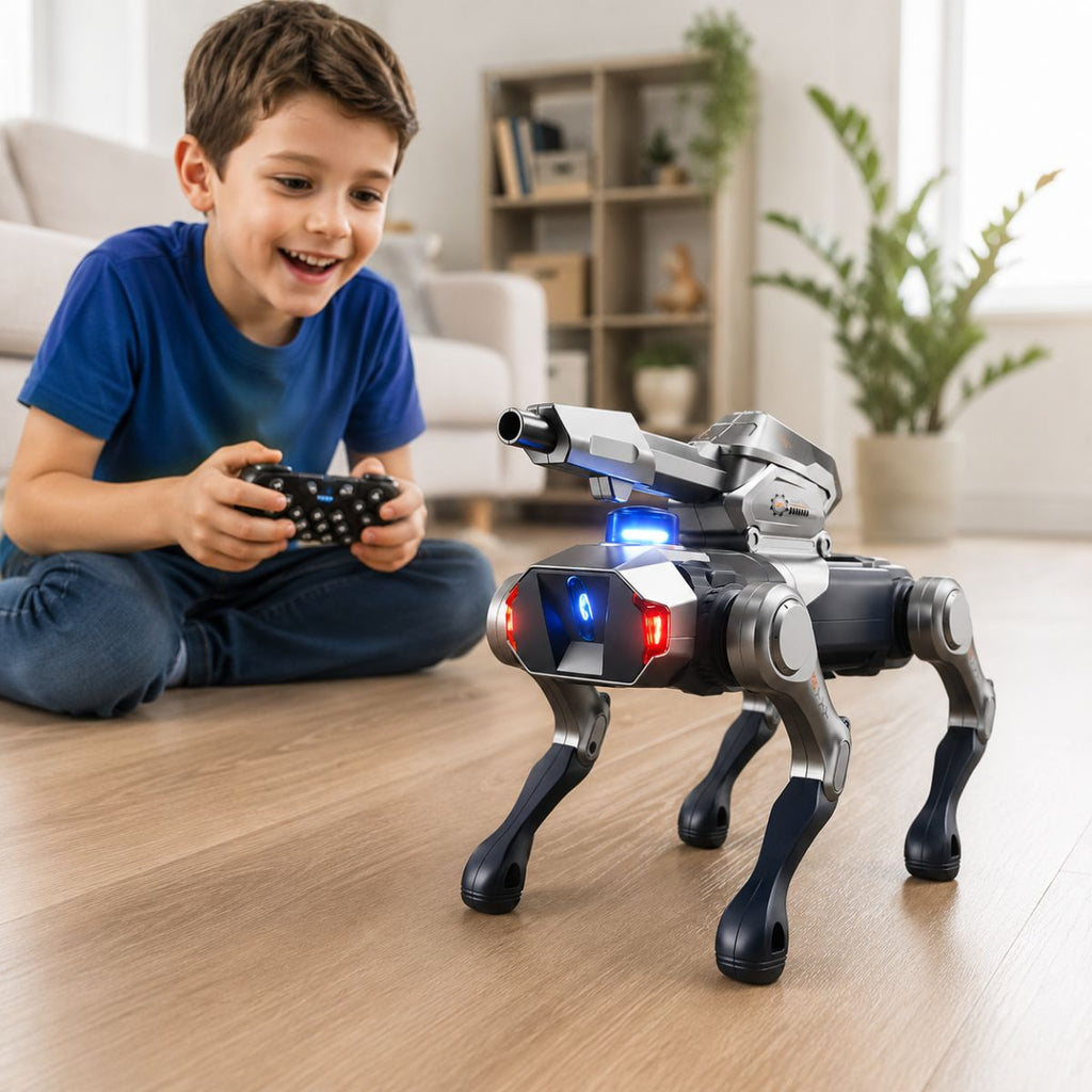 Cão Robô Inteligente com Torreta Lançadora e Controle Remoto - TW888-7
