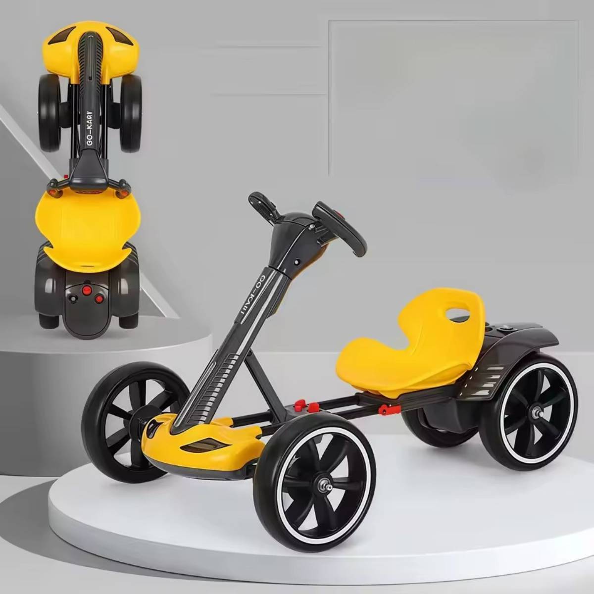 Carrinho Elétrico Infantil Tipo Kart – Dobrável e Ajustável (2–7 anos) -UCC-0001