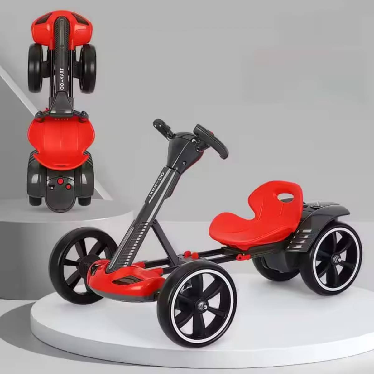 Carrinho Elétrico Infantil Tipo Kart – Dobrável e Ajustável (2–7 anos) -UCC-0001