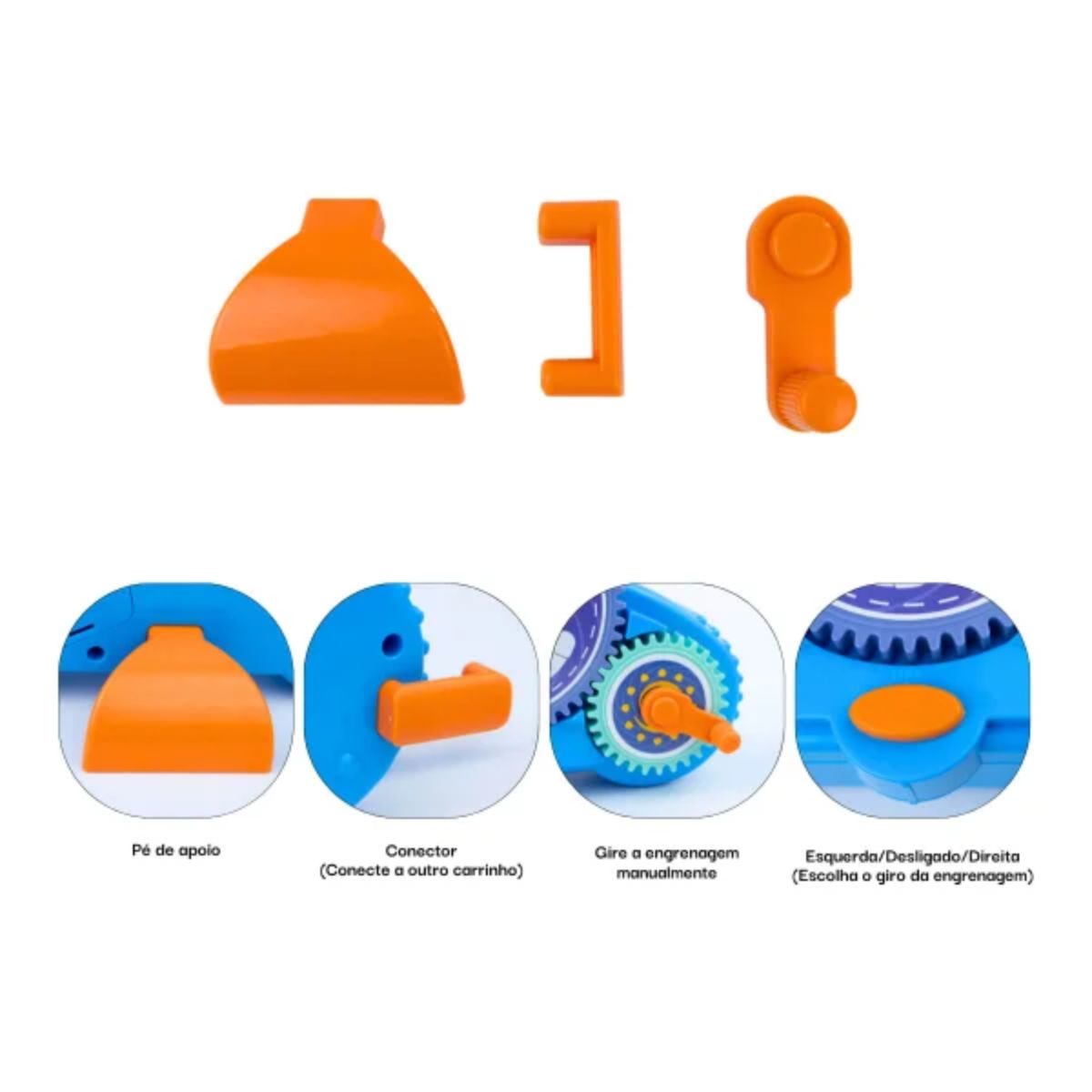 Carrinho de Engrenagens de Montar com Movimento Dinâmico 18 em 1  - JXT-88903