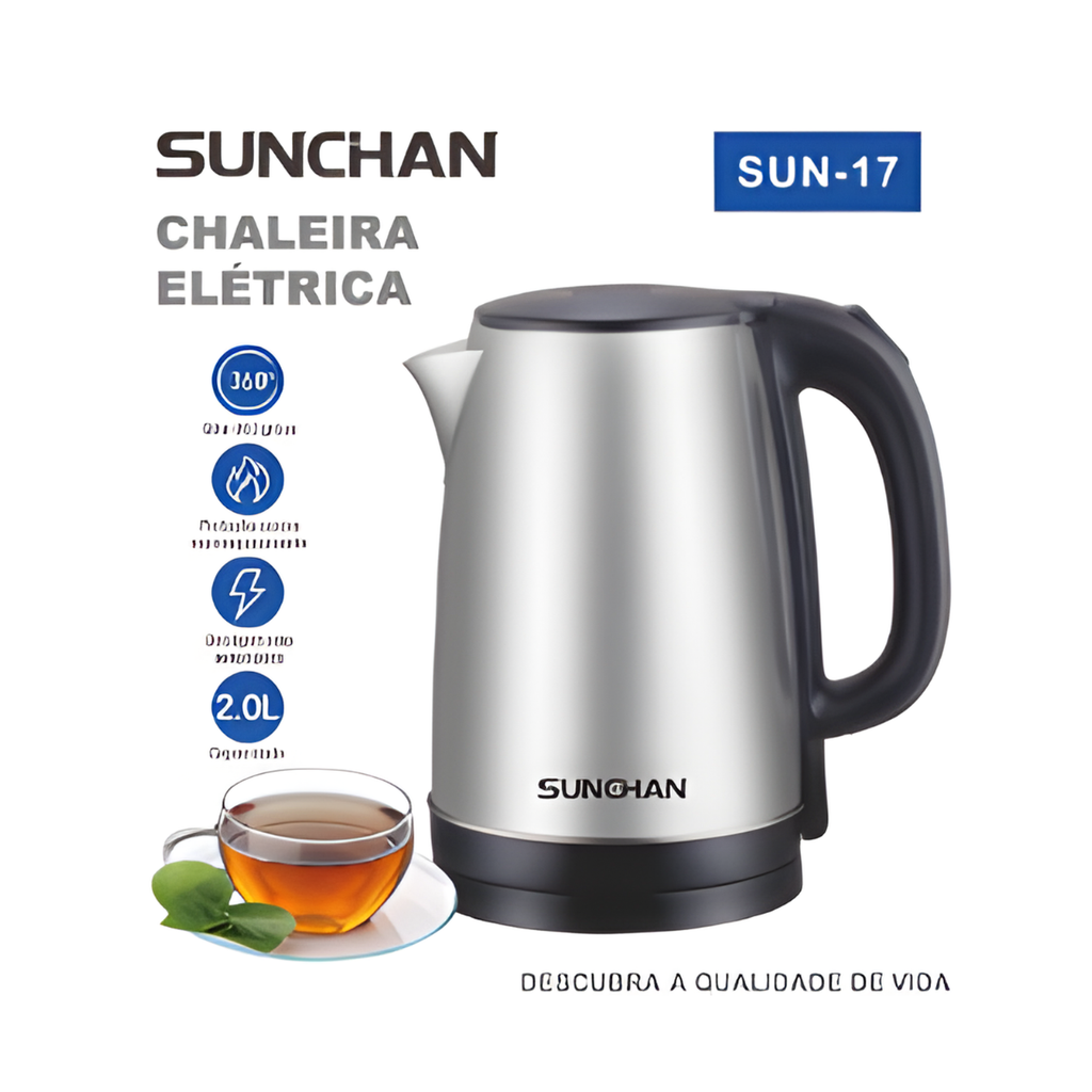 Chaleira Elétrica Sunchan SUN-17 com Desligamento Automático 2L 110V - SUN-17