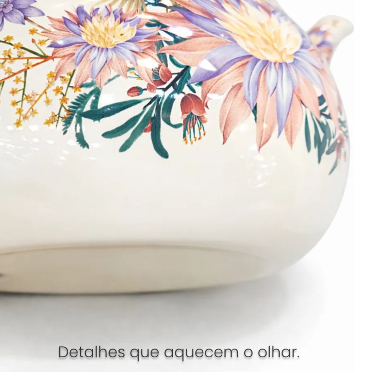 Chaleira Esmaltada Floral Vintage - 16807-15